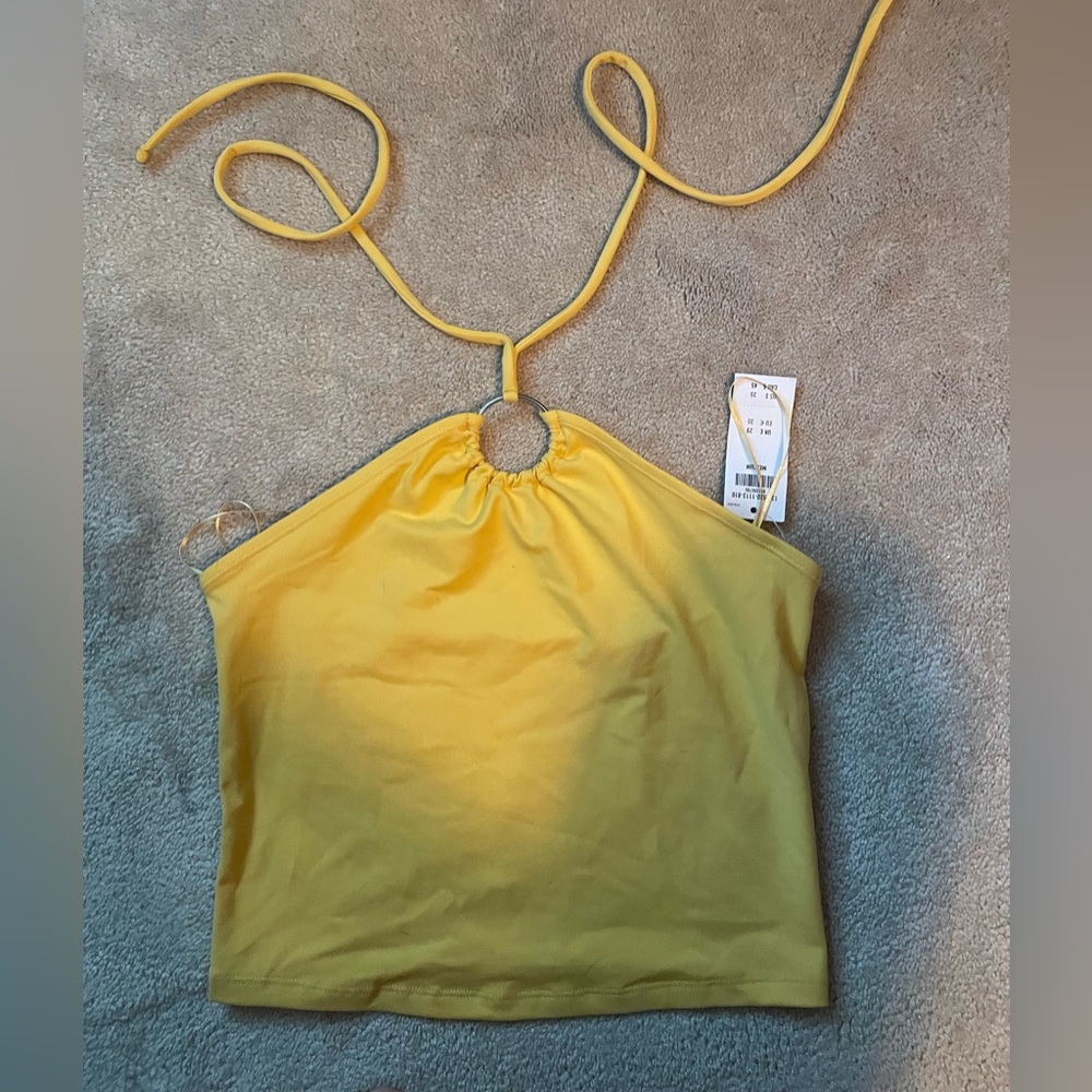 Abercrombie Yellow Halter Tank